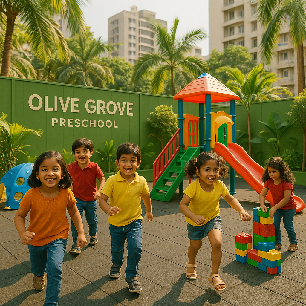 Nursery (Ages 2-3) classroom with Indian children engaged in activities